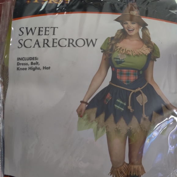 NEW Spirit Halloween Sweet Scarecrow Adult Costume SMALL/MEDIUM (2-8) - Picture 2 of 6
